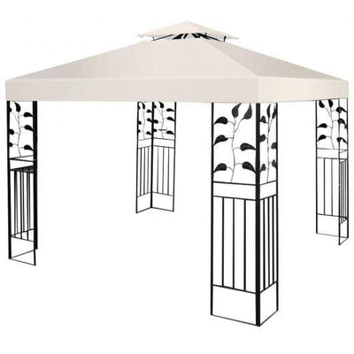StarWood Rack Canopies & Gazebos 10' x 10' 2-Tier 3 Colors Patio Canopy Top Replacement Cover-Beige